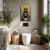UIFBPLCV Bathroom Monkey Wall Art Funny Bathroom Animal Canvas Wall