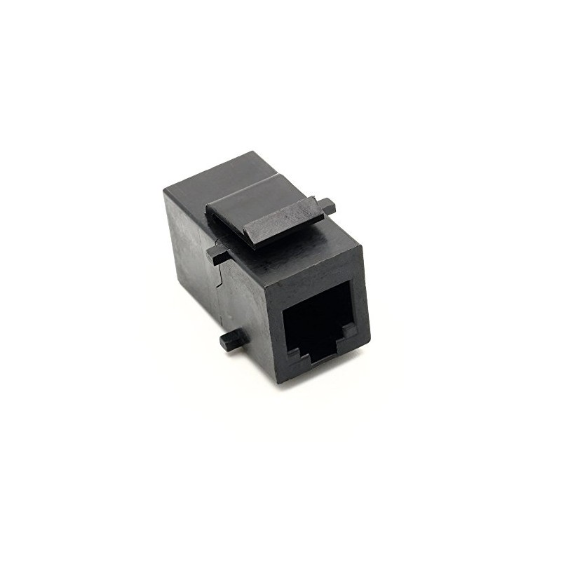 RiteAV Black RJ11/RJ12 Telephone Keystone Jack Female to Female