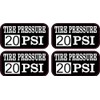 StickerTalk Tire Pressure 20 PSI Stickers,