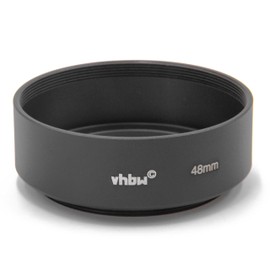 vhbw Metal Lens Hood 48 mm Black Style B Compatible with Camera Lens Canon QL17 G3, QL17 GIII
