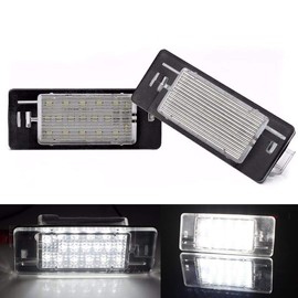 VIGORFLYRUN PARTS LTD 2pcs Car LED License Number Plate Light For Vectra C Estate 02-08 Insignia Tourer Astra Sports Tourer, Canbus 3528SMD 12V white