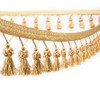 Yalulu 4 Yards Beads Hanging Ball Tassel Fringe Trim Fabric
