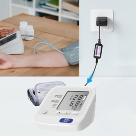 Tyuusei オムロン 血圧計用 acアダプター Omron 上腕式 血圧測定器 DC 6V アダプター 充電器 電源 HCR-7104 HCR-7202 HEM-7130 HHP-AM01の代替品 長さ150cm (電源ケーブル)