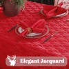 SASTYBALE Christmas Tablecloths for Rectangle Tables, Winter Jacquard Tablecloth with
