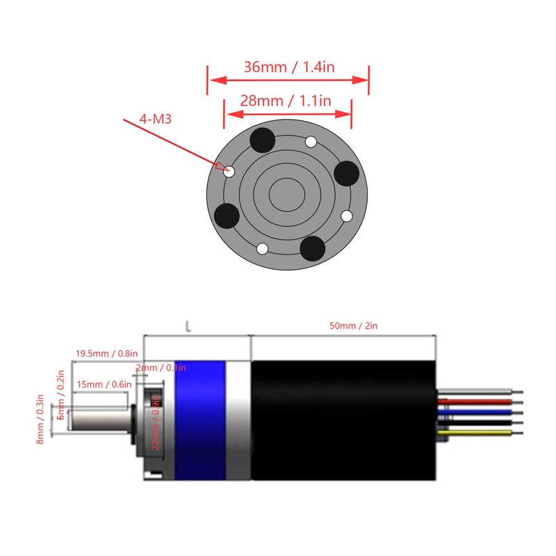 DC24V Gear Motor Brushless Speed Reduction Pure Copper Coil Motors