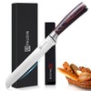 PAUDIN Bread Knife 8", Ultra Sharp Wave Edge - Forged
