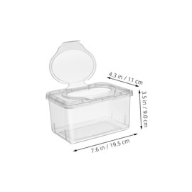 SHOWERORO 4PCS Travel Wipes Container Portable Reusable Wipes Dispenser with Dustproof Lid Sturdy PP Material for Home Travel and Daily Use Keeps Wet Clean and Fresh