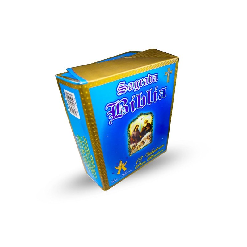 Docenera Biblia Azul | Velas Votivas de 12 piezas aromáticas