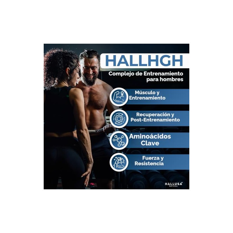 Hallusa Natural- “— Complejo HGH — 60 comprimidos Músculo, Fórmula