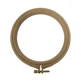 Nurge Premium Beech Wood Gold Hook Embroidery Frame 5 Inch / 13 cm Diameter 8 mm Thick
