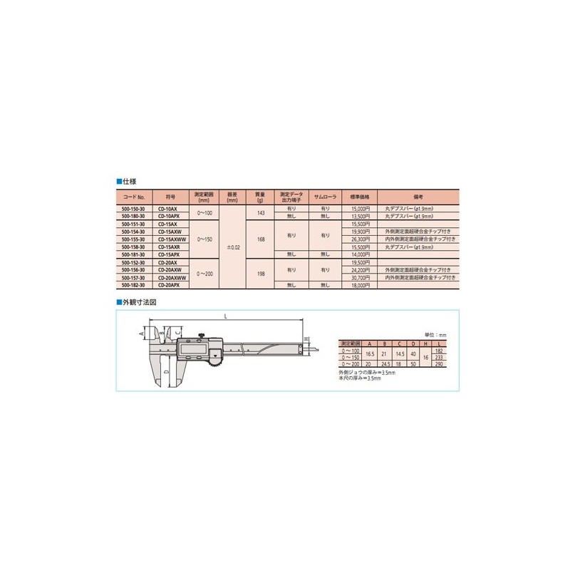 Mitsutoyo Digital ABS Digimatic Calipers