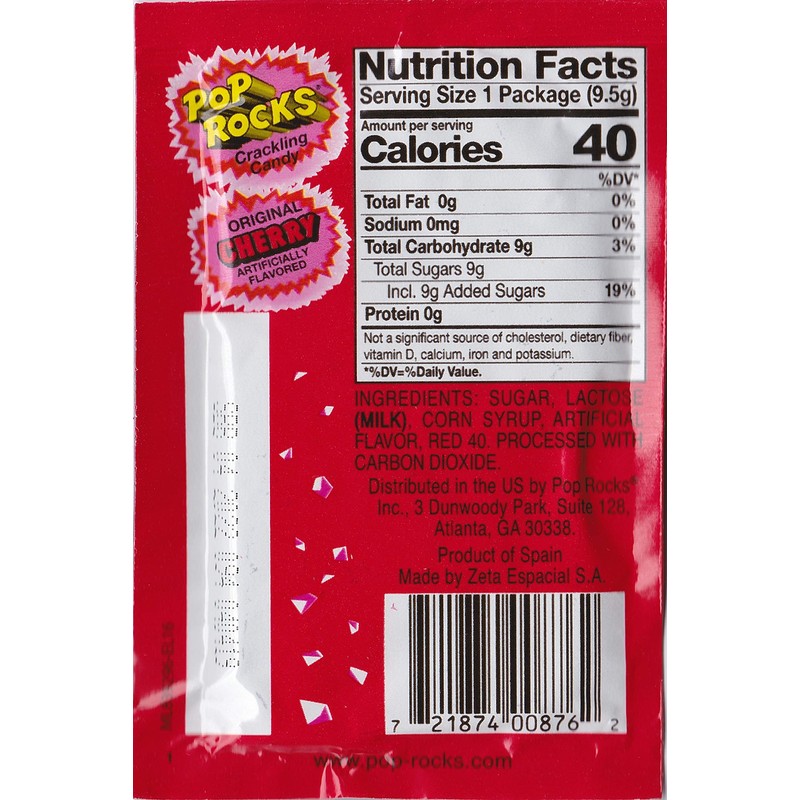 Pop Rocks Original Cherry (Pack of 6)