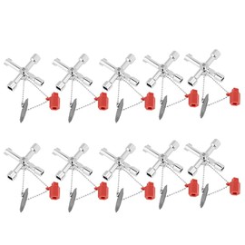 Llave Cruzada, 10 Piezas Llaves Cruzadas de Gabinete de Control Universal Multifunción, Destornillador de Emergencia para Gabinete de Control Eléctrico de Elevador de Vagón de Tren