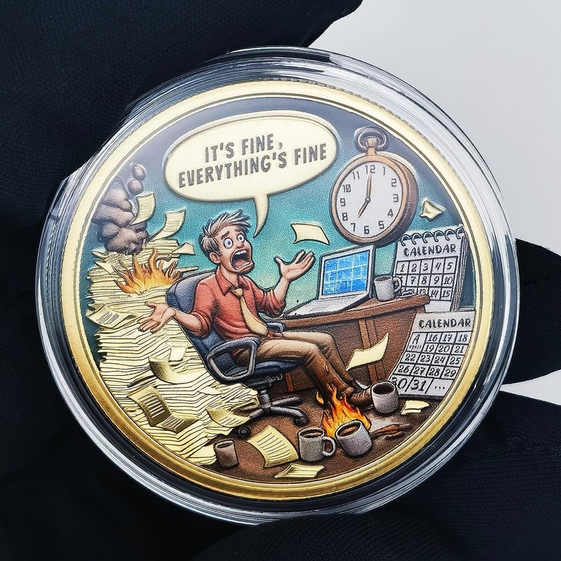 Rise Above Chaos and Adversity Challenge Coin Humorous Office Life