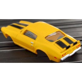 Johnny Lightning Chevy Camaro Bumblebee Yellow JL TJet HO Slot Car BODY for AURORA autoworld DASH