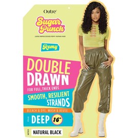 Sugar Punch 100% Unprocessed Remi Human Hair - Deep 20" (NATURAL BLACK)