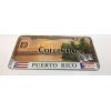 D&D PUERTO RICO FLAG PLAIN CHROME METAL LICENSE PLATE FRAME