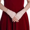obmwang 2 Pairs Women's Lace Gloves Fingerless Floral Gloves for