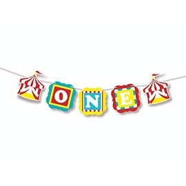 ONE Banner - Circus Party Supplies - 1st Birthday Decorations - Carnival High Chair Banner - Circus Birthday - First Birthday - ONE High Chair Banner - 1st Birthday Banner - Party Decorations