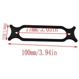 LQ Industrial 2PCS 100x26x2mm Black Guitar Pickup Mounting Ring Metal Electric Guitar Single Coil Pickup Border Suitable for ST SQ Electric Guitar Replacement Part