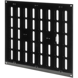 Repa Market 12" x 12" Inch (Outer Dimensions) Black Adjustable Air Wall Vent Cover - Indoor Outdoor Metal Grille Heating Cooling Ventilation for Home Garage Shed Open and Close Register (300 x 300 mm)