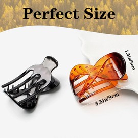4 PCS French Concord Curved Claw Barrettes for Women - 3.35 Inch Alligator Banana Clips with No Slip Grip, Strong Hold for Volume Styling Hair Accessories