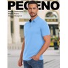 PEGENO Collared Shirts Spring Mens Golf Polo Shirts Performance Polo