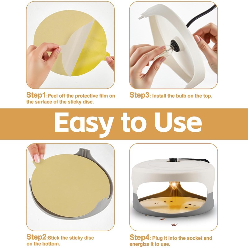 Flea Traps for Inside Your Home, 2 Packs Flea Trap