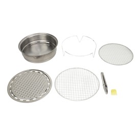 Portable Round Barbecue Charcoal Grill Multifunctional Compact Charcoal Stove for Picnic Camping