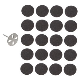 Healvian 2sets Manicure Sandpaper Disc Kit for Dead Skin Removal Grinding Tool Discs and Floral Spindle for Nail Care and Foot Treatment