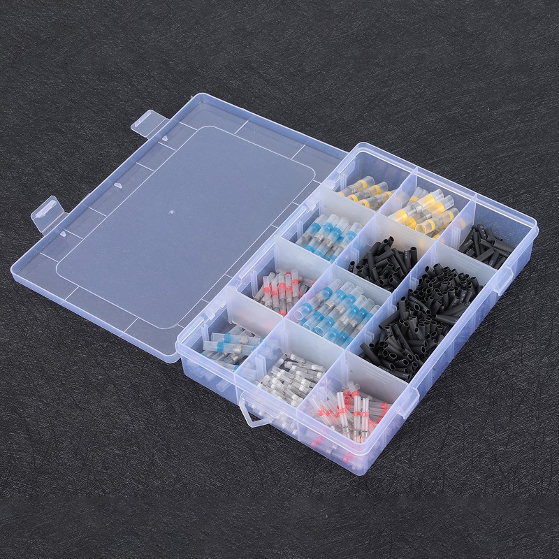 500pcs Heat Shrink Tube Butt Connectors Set Solder Seal Electrical