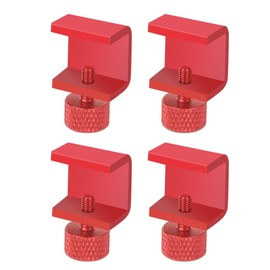 Nicear 4Pcs 3D Printer Bed Clips,Glass Build Plate Clips Use for Ender 3/3 Pro/ V2/Neo/5 CR-10 Series - Red