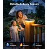 ENSLI 6 Pack Solar Post Cap Lights Outdoor with 3