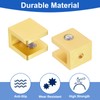 sourcing map 8Pcs Glass Shelf Bracket, Adjustable Solid Brass Glass