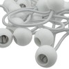 4" long white bungee ball,marquee ties,elasticated toggles,shock ties tarpaulintie down