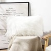 OYIMUA White 12'' x 20'' Fluffy Soft Faux Fur Cushion