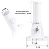 NQ Adjustable Flag Holder, 2.5 cm Diameter, Bracket for Flagpole,