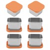 6pcs Sauce Cup 304 Stainless Steel Sealed Leakproof Salad Dressing