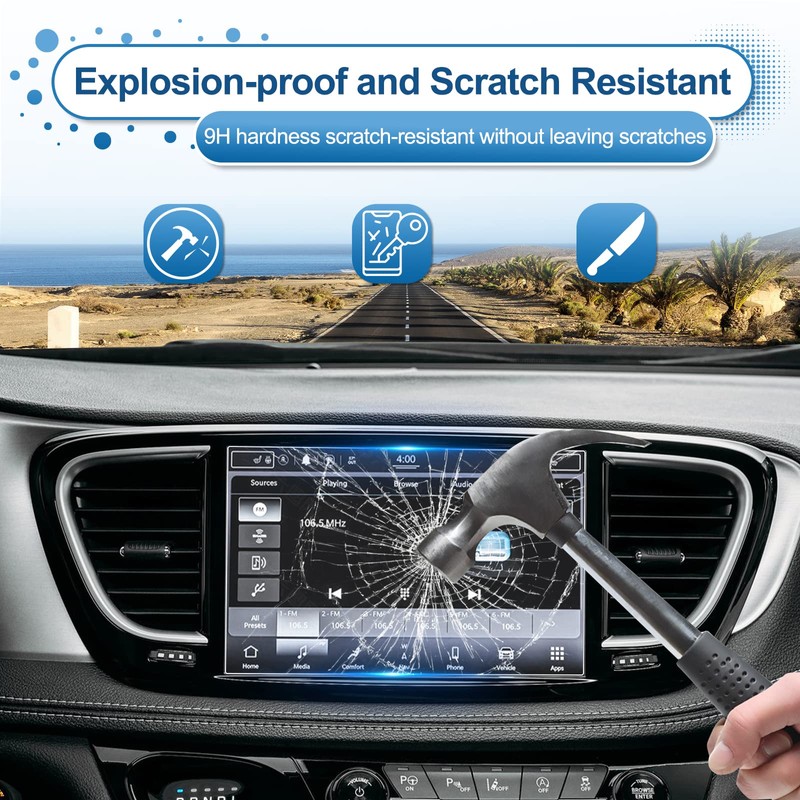 2021-2025 2026 Pacifica Screen Protector for Chrysler Pacifica (Select/Limited/Pinnacle/Touring/Touring L)