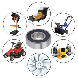 Leapiture 10 Pcs 6001RS Bearing, Deep Groove Ball Bearings Double Sealed Bearing 6001‑2RS Ball Bearing for Electric Motor Bike Wheels Pool Pumps