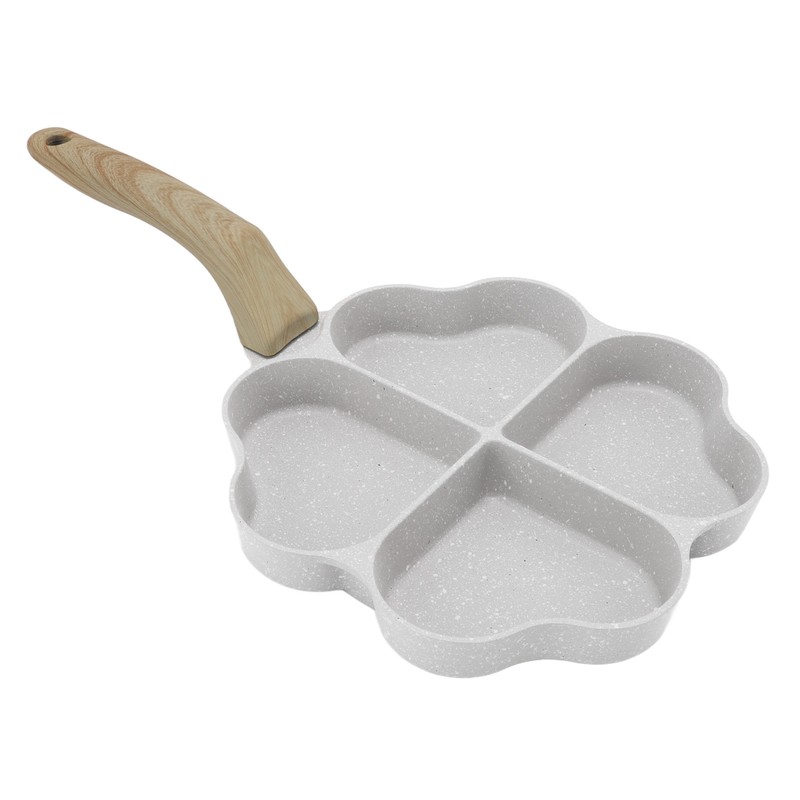 Egg Frying Pan Nonstick Heart Shaped 4 Cup Uniform Heating