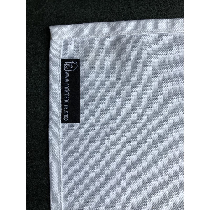 ROCK THE HOME Kitchen Design Tea Towel - White, Absorbent,
