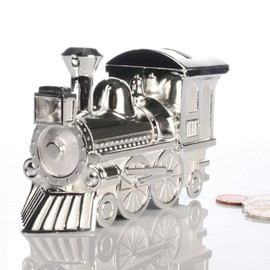 The Gift Experience Silver Plated Train Money Box | Engraved with Any Message