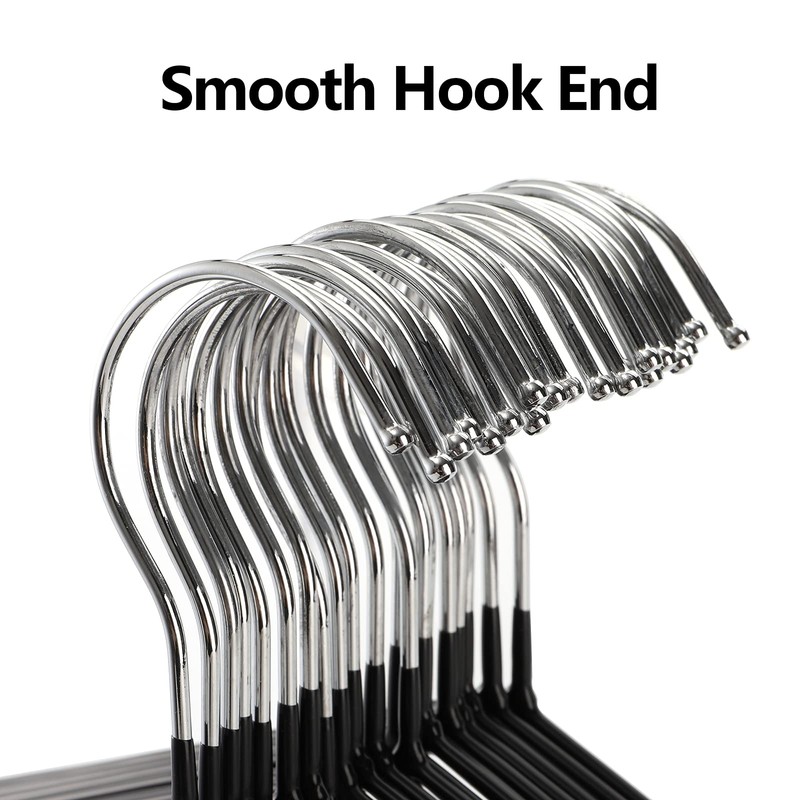 Tosnail 50 Pack 16-Inch Stainless Steel Wire Metal Non-Slip Closet