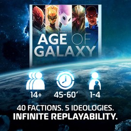Age of Galaxy: Second Edition – 4X Sci-Fi Strategy Card Game by Portal Games | Empire Building, Technology Development & Faction Synergies | 1–4 Players, Ages 14+, 45–60 Min