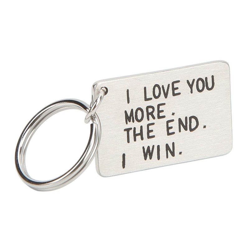 Birthday Keychain Stainless Steel I Love You More The End