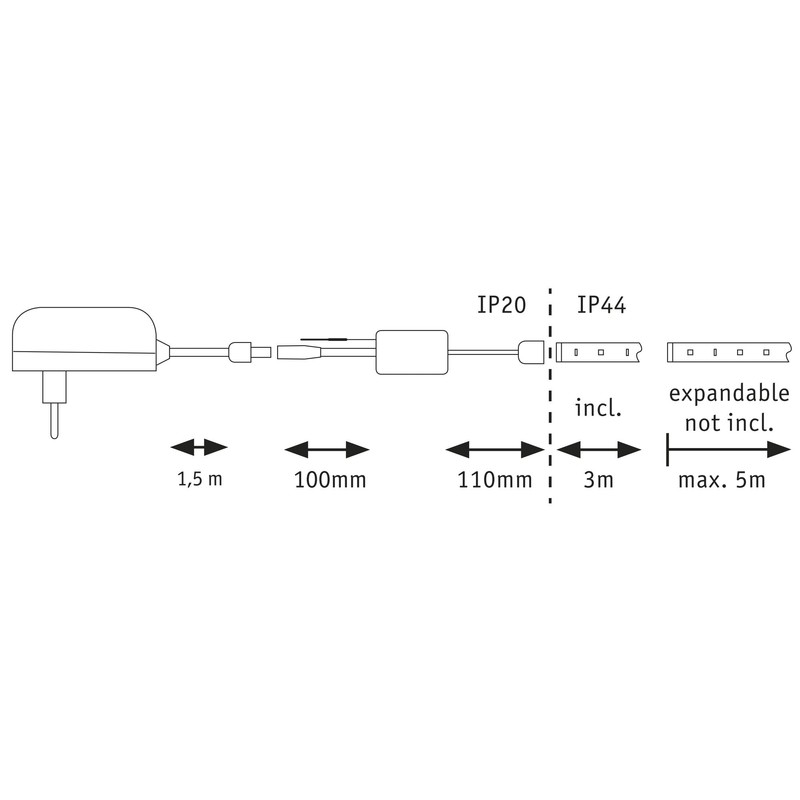 Paulmann 78869 LED Stripe MaxLED 250 Basic Set Smart Home
