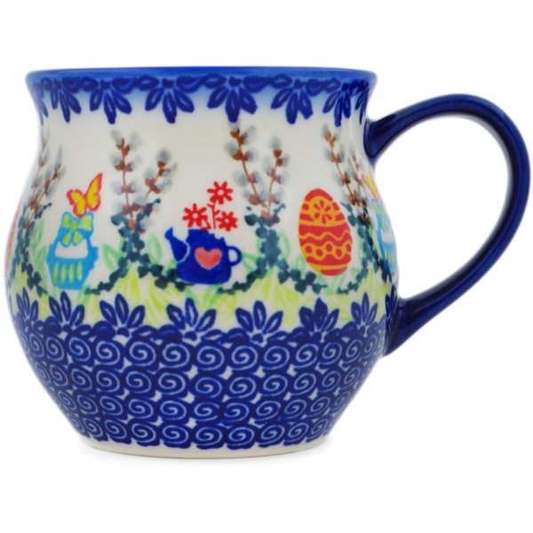 Authentic Polish Pottery Bubble Mug 12 oz Signature UNIKAT in
