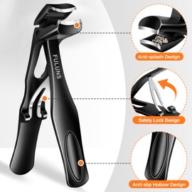 Nail Clippers for Men Thick Nails with Angled Head & Wide Opening, Heavy Duty Large Nail Clippers for Seniors with Catcher, 2026 Slanted Sharp Nail Clippers Set Gifts for Men Women Adults