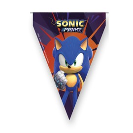 BeenSmile, SONIC PRIME FLAG, Children's Birthday Decoration, Party, Celebration and Anniversary Items, 1 Piece, 3 M